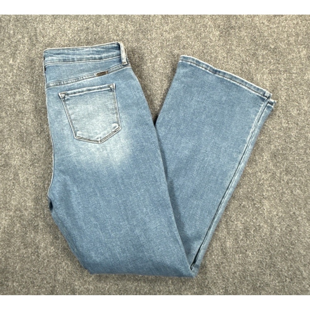 KanCan Essentials Womens 15/31 Blue Stretch High Rise Flare Denim Jeans